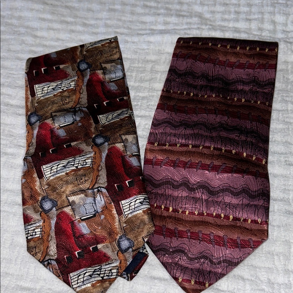J. Garcia Artistic Ties - Red and Purple Tones